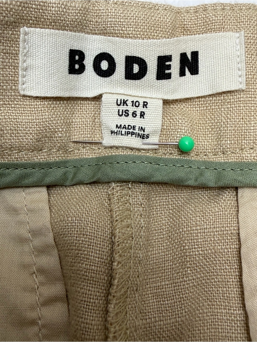 Boden Westbourne 100% Linen Wide Leg Pants 6 Old Money Euro Summer Minimalist - Picture 2 of 10